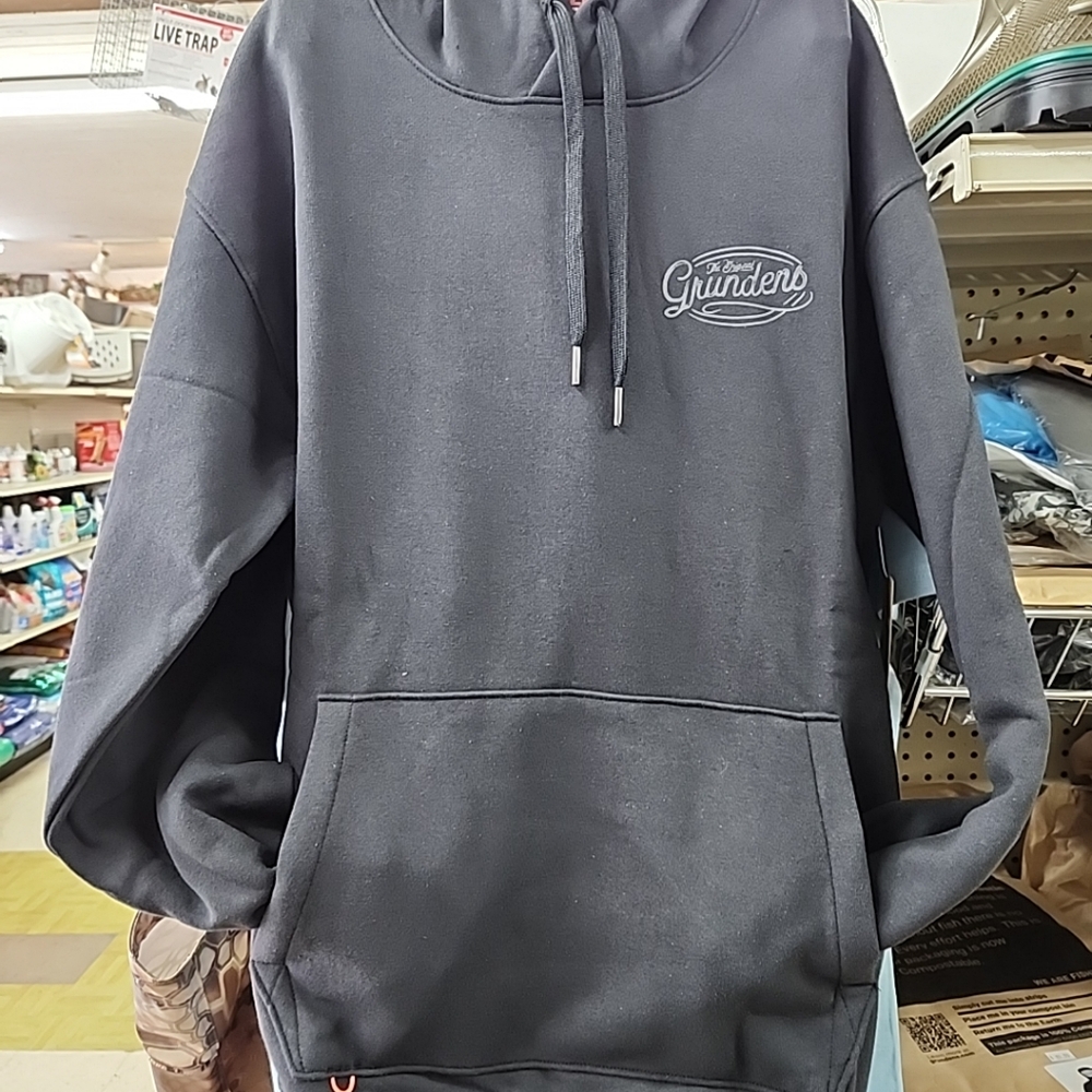 Grundens Displacement DWR Hoodie Hooded Fishing Sweatshirt Black Size Medium NEW